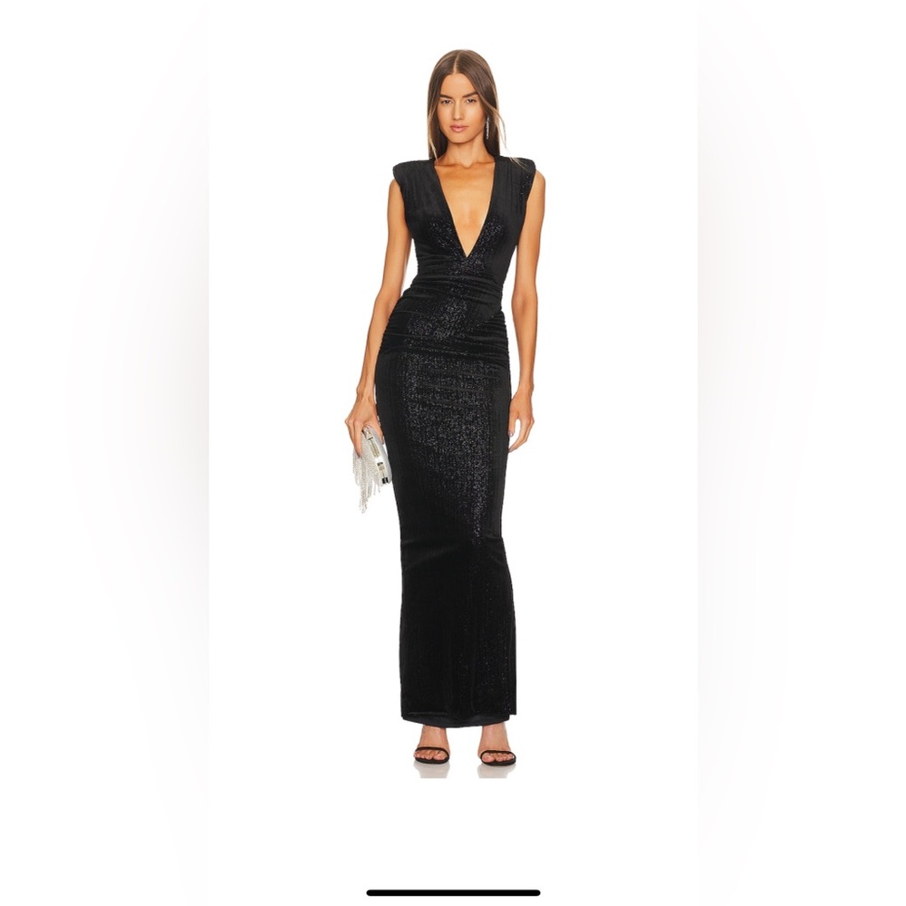 Michael Costello Black Maxi Dress